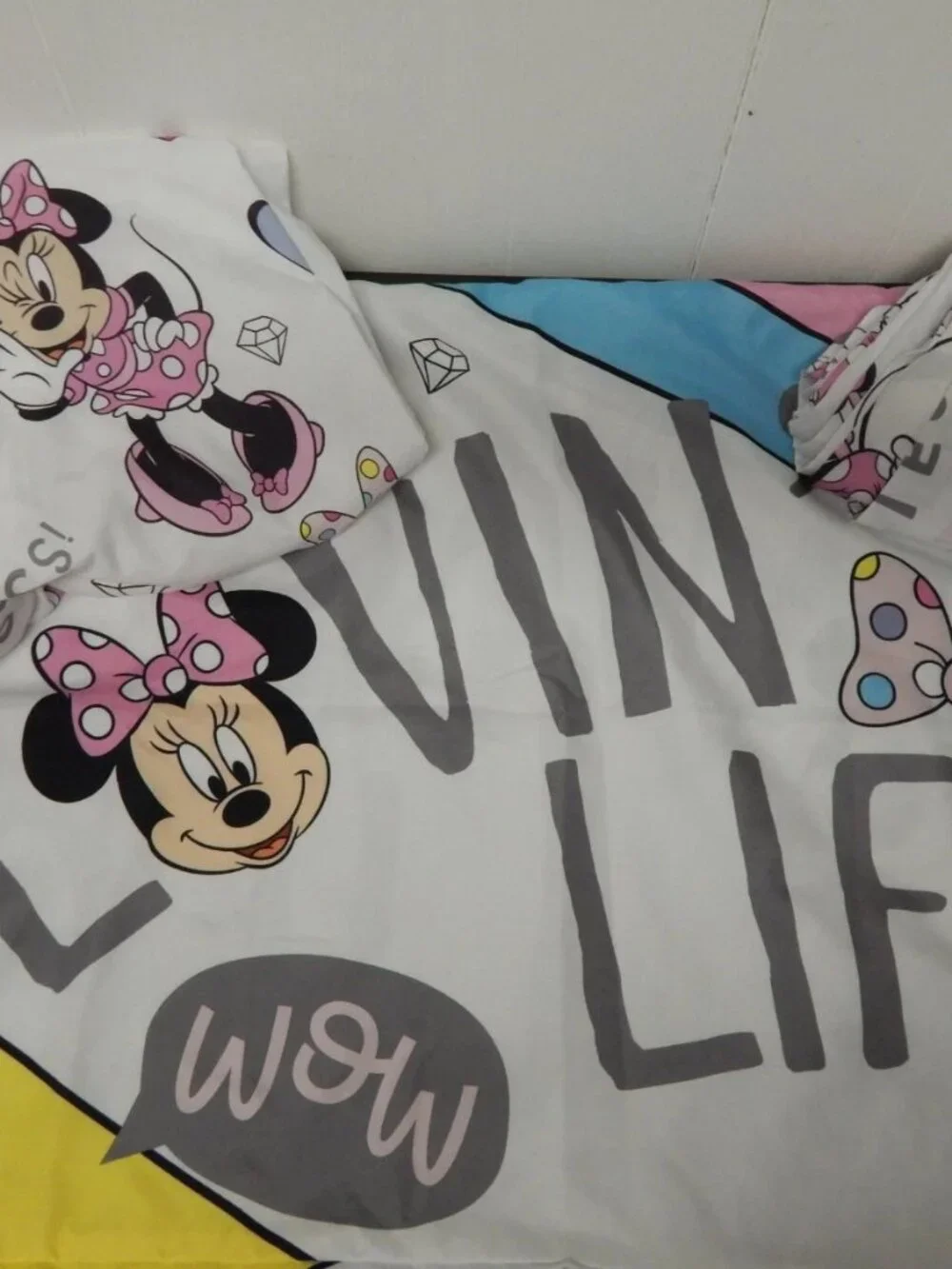 3 PC DISNEY Minnie Mouse LOVIN' LIFE Twin Sheets Pillow Case Set